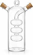 Galheteiro 2 em 1 de Vidro Borossilicato 350ml (70ml + 280ml) – Azeite e Vinagre no Mesmo Frasco – Design Elegante Antigotejamento