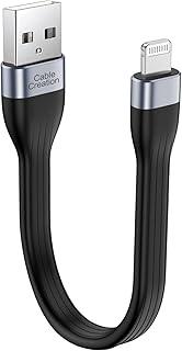 CableCreation Cabo de carregamento para iPhone certificado MFi, curto de 15 cm, USB para Lightning, carregamento rápido, compatível com iPhone 14/14 Pro Max/13/12/12 Pro/11/X/XR/8/8 Plus/7/6S/6/SE