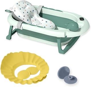 Banheira Dobrável Plus Com Termômetro E Almofada Verde Yuupi