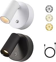 Luminária LED Recarregável USB‑C Sem Fio Sensor Toque 3 Níveis Luz Rotação 360° Ímã Forte Parede Quarto Leitura (Preto)