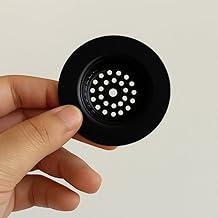 Kit 2 Ralos de Pia 5,5cm Inox Black Premium Para Banheiros ou Área de Serviço Segura Sujeiras Não Enferruja Higiênico Previne Entupimentos em Pias Fácil Limpeza Design Moderno, Elegante Durável