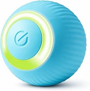 Bola Inteligente Elétrica Pet Interativa Recarregável USB para Gatos e Cachorros com LED e Silicone Acompanha Carregador (Azul)