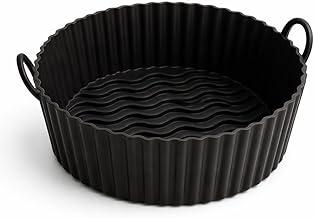 Forma Silicone Reutilizável para Air Fryer 16,5cm – Antiaderente, Flexível, Alta Resistência ao Calor, Fácil Limpeza, Ideal para Fritadeira Elétrica