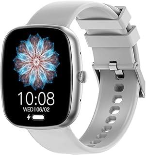 Smartwatch HZ-139 1.83" com Chamadas Bluetooth, Notificações, Esportes, Tela Full Touch, à Prova d’Água, Android e iOS(Prata)
