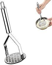 Amassador De Batatas Legumes Em Aço Inoxidável Espremedor Manual 26cm Ergonômico Multiuso Resistente Design Moderno Versátil Prático