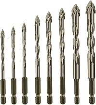 Conjunto 8 Brocas Excêntricas Dente Serra 3-12mm Aço Alta Velocidade para Madeira Metal Plástico