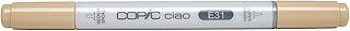 COPIC Marcador CIAO Ponta Dupla Redonda e Chanfrada, Cor E31 Brick Beige, 1 unidade