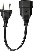 Prolongador Curto Extensão Elétrica 20cm Tomada Plug 10a Preto