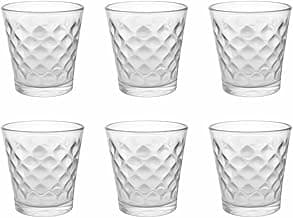 Jogo com 6 Copos de Vidro 290ml Design Elegante Resistente Transparente para Água e Drinks