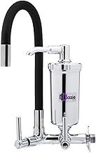 Torneira para Cozinha Bica Flexível Móvel Emborrachada Preta Parede Abs