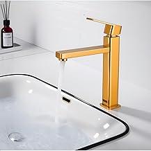 Torneira Bica Alta banheiro lavabo pia Luxo Dourado