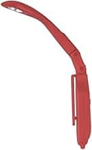 LED com Clip de Fixação para Leitura – Luminária de LED para Livros – Luz Portátil e Prática para Leitura (Vermelho)