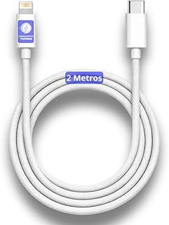 Cabo Turbo para Carregador Compatível i.Phone SE X Xr 11 12 13 14, Acabamento Premium, Reforçado c/Nylon, Carregamento 30W Ultra Rápido e Transferencia de Dados. (2 Metros de Comprimento)