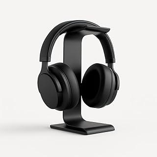Suporte Headset Mesa Ergonômico, Base Descanso, Apoiador de Fone de Ouvido, Porta Headphone (Preto)