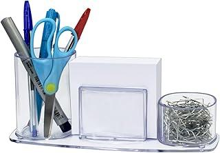 Acrimet Porta Lápis Clips e Papel Lembrete Millennium, Papel Branco Incluso, Cor Cristal, 740.3