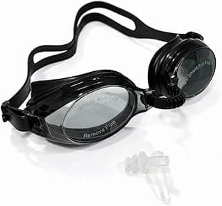 Óculos de Natação Adulto Antiembaçante com Proteção UV + Tampões de Ouvido – Ajustável, Vedação Confortável, Ideal para Piscina e Mar