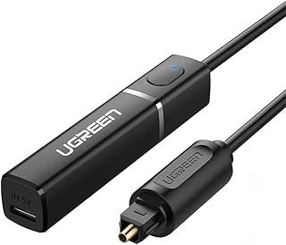 Transmissor de Áudio Bluetooth 5.0 com Plug Óptico Suporta Tecnologia de Áudio Qualcomm Aptx e Codec Sbc Plug and Play Faixa de Operação de até 10 Metros Porta Micro Usb para Carregamento/ No Brasil