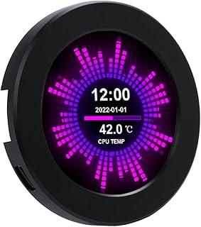 2.1” Kit de Atualização de Tela LCD Monitor de Temperatura da CPU para Resfriador Líquido da CPU, Acessórios para Computador Peças para PC Preto