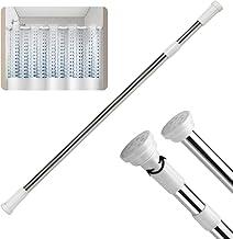 Varão Haste Extensível Regulável 70cm a 120cm Em Alumínio Ideal Para Cortina Banheiro Box Janelas Armários Suporte Pressão Sem Furar Instalação Simples, Resistente a Ferrugem