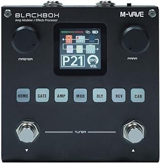 M-VAVE VEDO BLACKBOX Pedal processador multiefeitos para guitarra, com mais de 80 efeitos embutidos, modelagem de amplificador 44,1 KHz / 24 bits 6 + 1 efeitos simultâneos, recarregável integrada