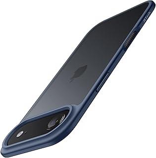JETech Capa Fosca para iPhone Air, Proteção Contra Quedas de Nível Militar, Case Minimalista com Parte Traseira Translúcida Matte, Anti-Impressão Digital (Azul Tempestade)