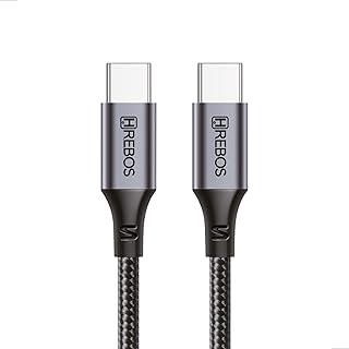 Carregador para Celular Cabo Tipo C 2m Trançado Hrebos, Compatível com Samsung, Xiaomi, Motorola, Huawei, iPhone, Reforçado e Carregamento Rápido (Preto)