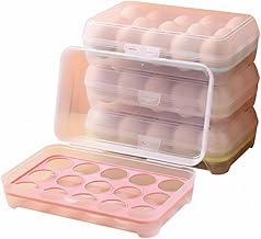 Organizador de Ovos com Tampa Transparente, Bandeja Plástica Rosa, Capacidade 15 Ovos, Dimensões 24x15cm