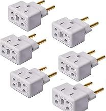 Kit 6 Adaptadores Tomadas Bob Esponja Benjamin 10A 20A Plug Pino Grosso 250v Plugue T Bivolt Premium Original