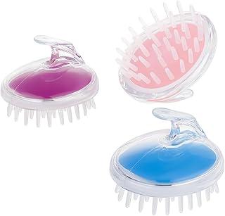 Kit 2 Escova de Cabelo Massageadora Capilar de Silicone para Banho Limpeza Profunda e Estímulo ao Crescimento Silicone Macio Para Higienizar e Combater a Caspa Premium