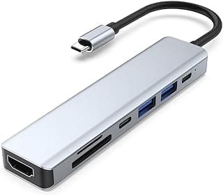 Hub USB-C 7 em 1 com HDMI, USB 3.0, Leitor SD, PD e Design Metálico