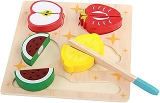 Quebra Cabeça Infantil Montessori Educativo de Madeira Frutas para Cortar - Brinquedo de Desenvolvimento Cognitivo - Menina Menino 1-3 Anos Magia e Encanto da Descoberta