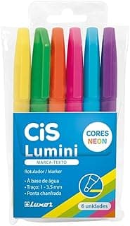 CIS Marca Texto Lumini Neon, Estojo com 6 unidades com 38.71% de desconto por R$ 19,00 na amazon