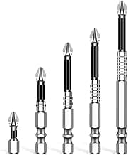 Brocas de chave de fenda magnética alta - com magnetizador K5 resistente a impactos, conjunto de chaves de fenda elétrica magnética antiderrapante universal, 25 50 65 70 90