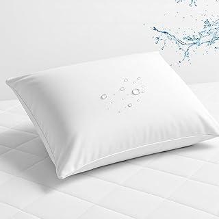 2 Capas Para Travesseiro Protetor Impermeável 50cm x 70cm Repele Líquidos (Branco)