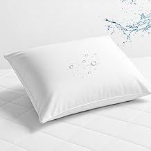 2 Capas Para Travesseiro Protetor Impermeável 50cm x 70cm Repele Líquidos (Branco)