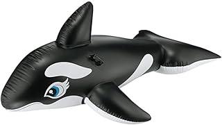 Boia Baleia Orca Inflável Infantil 193x119cm – Bote Gigante com Alças Reforçadas, PVC Resistente, Brinquedo Flutuante para Crianças, Piscina, Praia, Lago