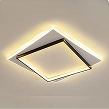 Luminária De LED Sobrepor Modelo Dois Quadrados Assimétricos Bivolt 3 cores em 1