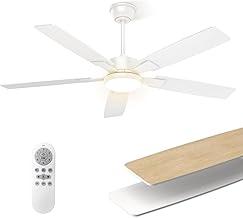 Ventilador de Teto 52" (132cm) Silencioso com Controle Remoto e Luz LED 3 Cores Dimerizável, Motor Reversível, 6 Velocidades, Timer, Design Moderno, Bivolt 110-220V