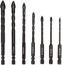 Kit 7 Brocas Multifuncionais Pontas 3-12mm para Madeira Marmore Metal Concreto Ceramica