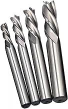 Kit de Fresas Topo HSS, 4 Peças, 6mm, 8mm, 10mm, 12mm, Aço Rápido Polido