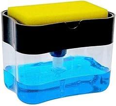 Dispenser Detergente Com Porta Esponja Bucha Para Pia Cozinha Resistente Evita Desperdício 2 Em 1 - E-ShopCenter