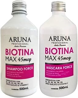Kit Force Biotina Max 500ml Shampoo e Máscara para Crescimento Capilar, Revitalização e Hidratação Intensa com 10% de desconto por R$ 125,10 na amazon