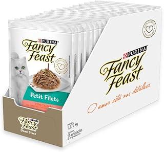 Pack Nestlé Purina Fancy Feast Ração Úmida Para Gatos Petit Filet Salmao - Com 15 Sachês 85g