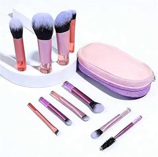 Kit 10 Mini Pincéis de Maquiagem com Estojo Cerdas Sintéticas Macias, Portátil e Completo para Base, Pó, Blush, Corretivo e Sombras,Itens Essenciais que as Mulheres Devem Levar Consigo com 10% de desconto por R$ 19,71 na amazon