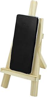 Suporte Porta Celular Mesa Escritório Portátil Universal madeira