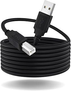 Cabo para Impressora USB 2.0, 3 Metros, Preto, com Filtro contra Interferências