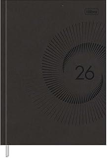 Tilibra - Agenda Executiva Costurada Diária 12,3 x 16,6 cm Prátika Master 2026 - Preta