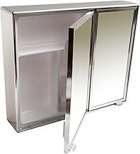 Armário de Alumínio Banheiro Sobrepor 2 Portas 47X39CM Steel