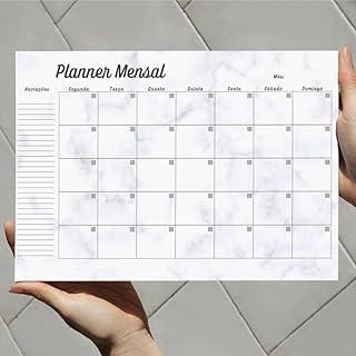 Bloco Planner Mensal - Estampa Mármore - 24 páginas A4