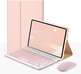 Capa com Teclado Bluetooth para Tablet Samsung Galaxy Tab S6 Lite, Magnética e Leve, Rosa Portátil, com Slot para Caneta e Mouse Incluso